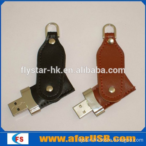 Custom logo leather usb flash drive 8b for promotional gift
